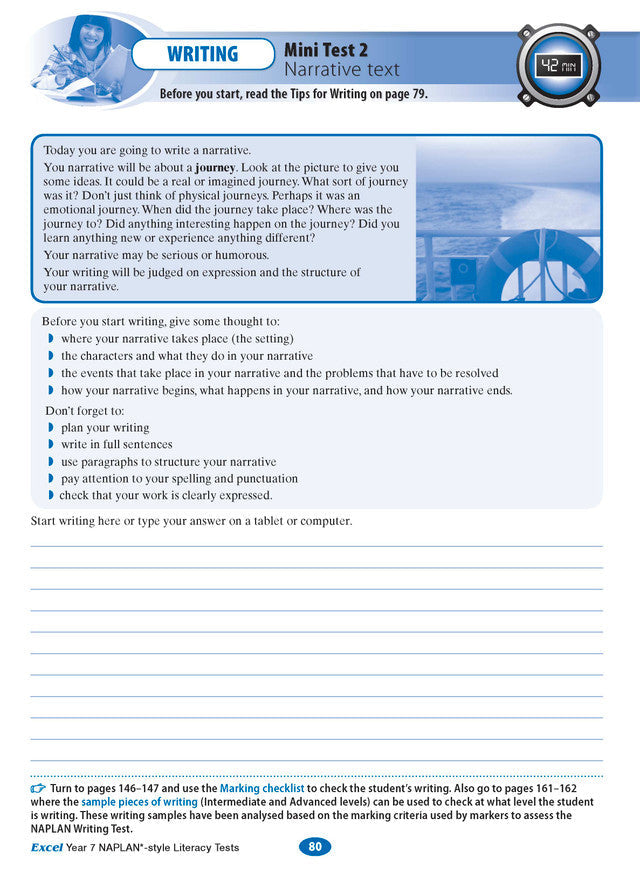 Excel Year 7 NAPLAN*-style Literacy Tests