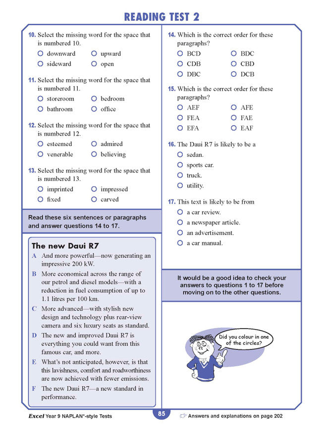 Excel Year 9 NAPLAN*-style Tests