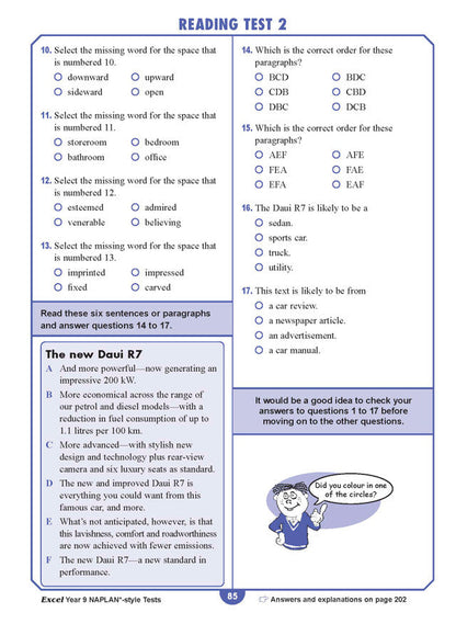 Excel Year 9 NAPLAN*-style Tests