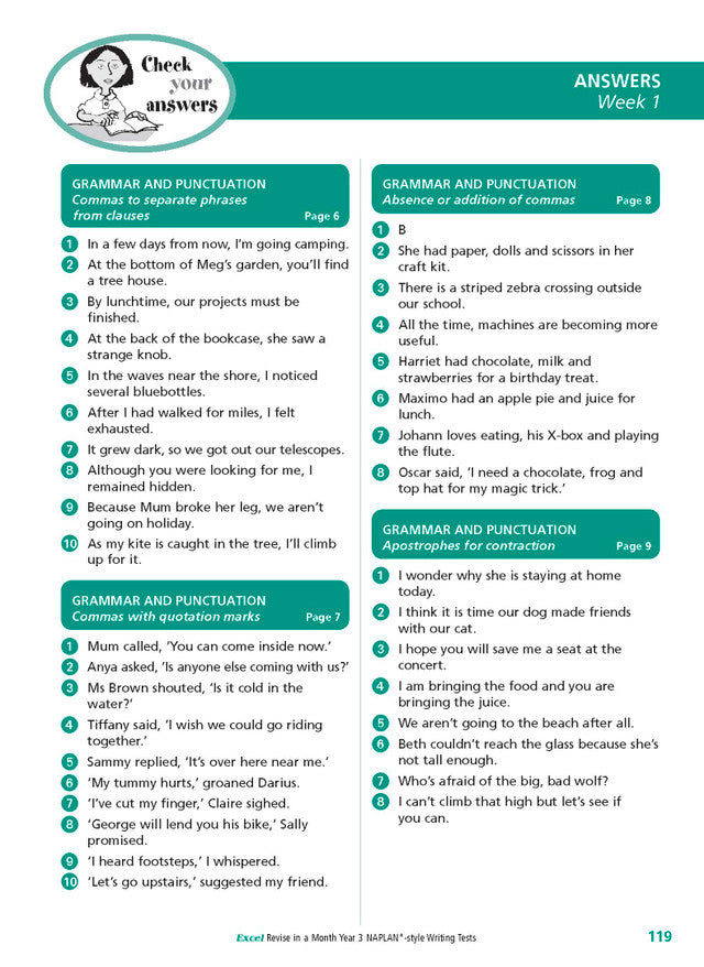 Excel Revise in a Month Year 3 NAPLAN*-style Writing Tests