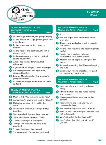 Excel Revise in a Month Year 3 NAPLAN*-style Writing Tests