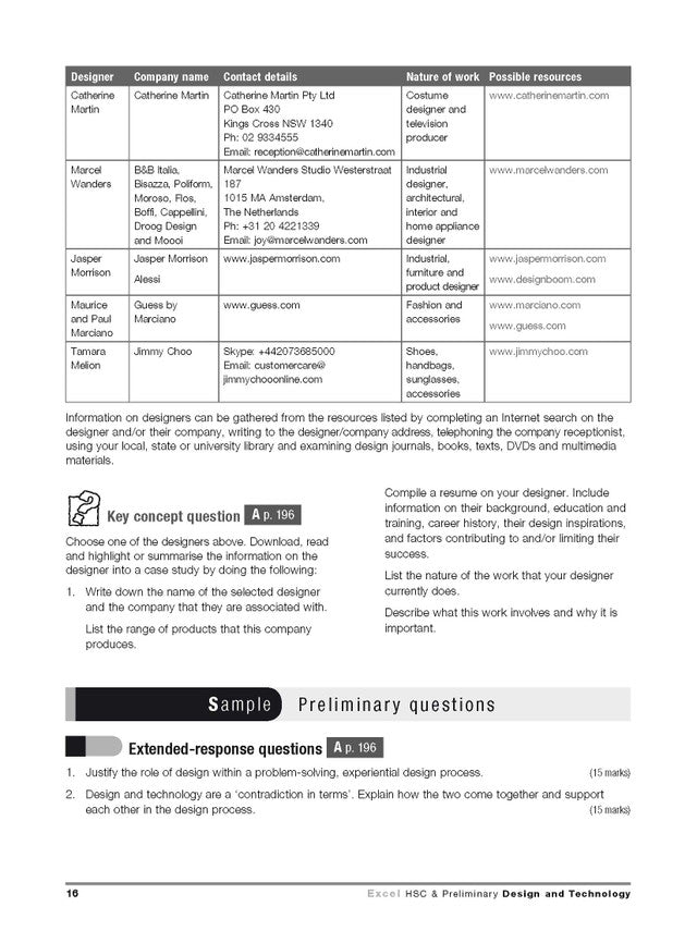 Excel HSC Year 11 and 12 Design and Technology Study Guide