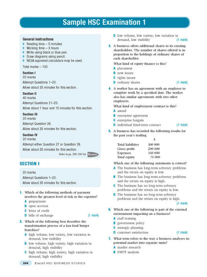 Excel HSC Year 11 Business Studies Study Guide