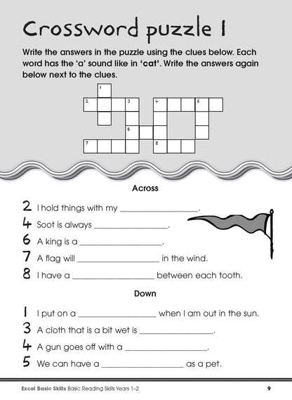 Excel Basic Skills - Basic Reading Skills Years 1-2