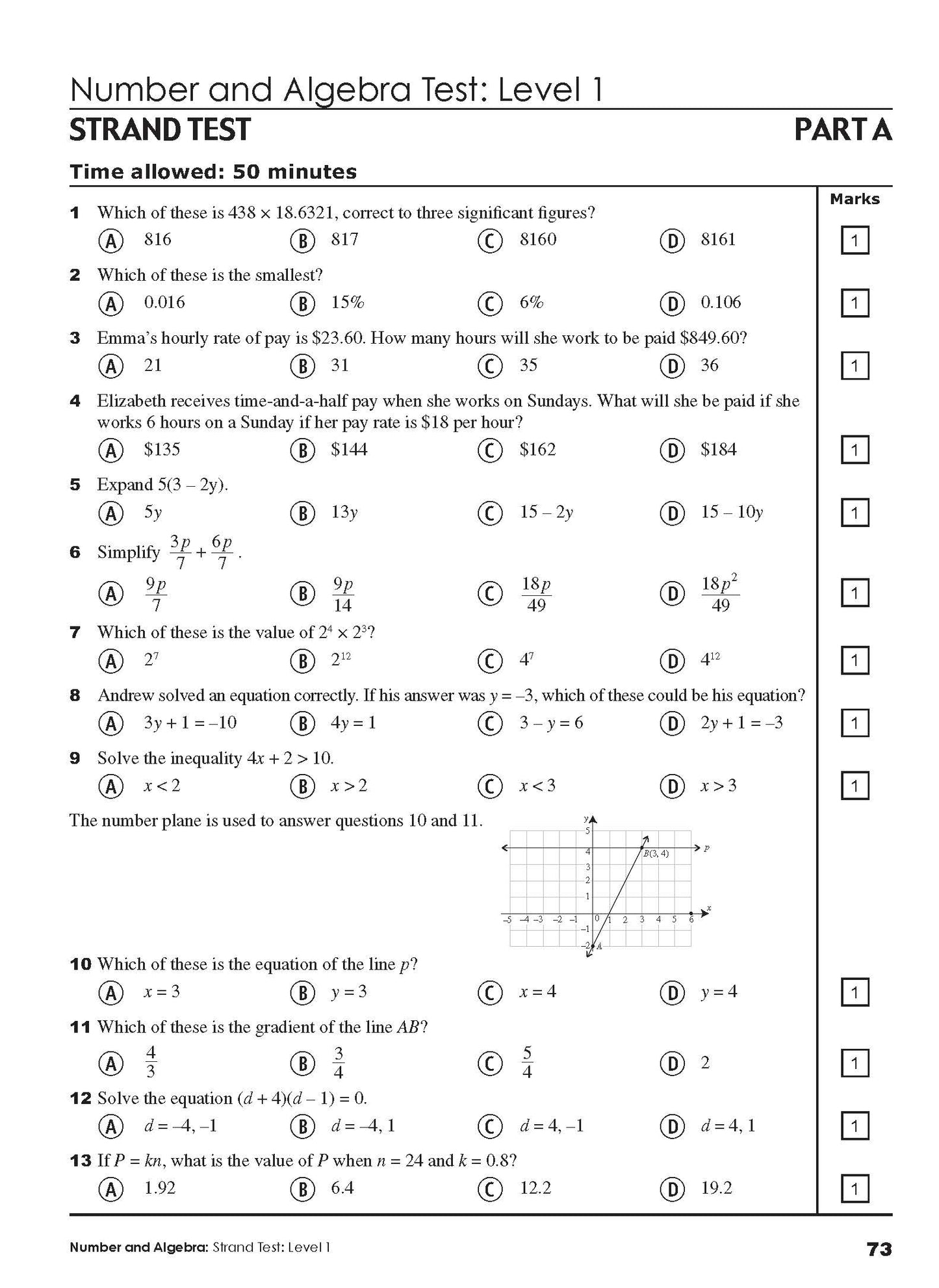 Excel Tests - Mathematics Practice Tests Year 9