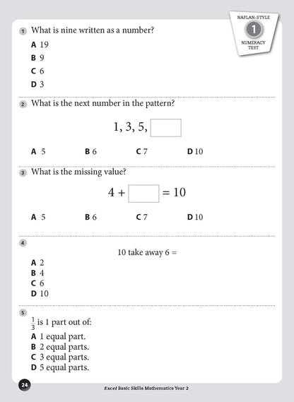 Excel Basic Skills - Mathematics Year 2