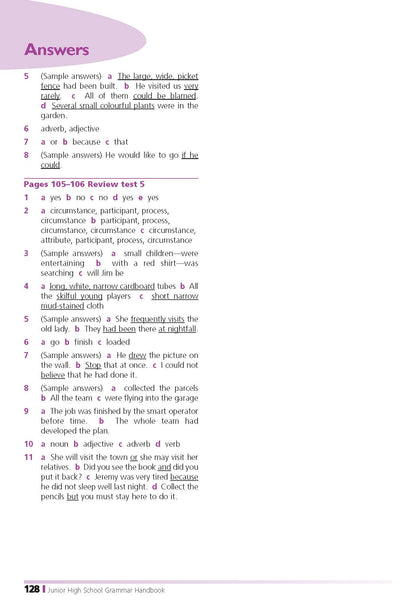 Excel Handbooks - Junior High School Grammar
