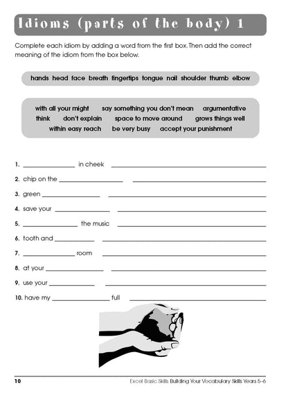 Excel Basic Skills - Building Your Vocabulary Skills Years 5-6