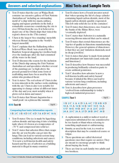Excel Selective Schools and Scholarship Reading Tests Years 5-6