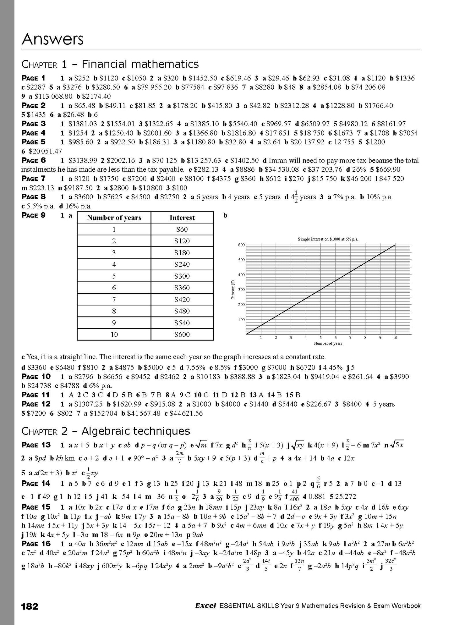 Excel Essential Skills - Mathematics Revision & Exam Workbook Year 9 NE