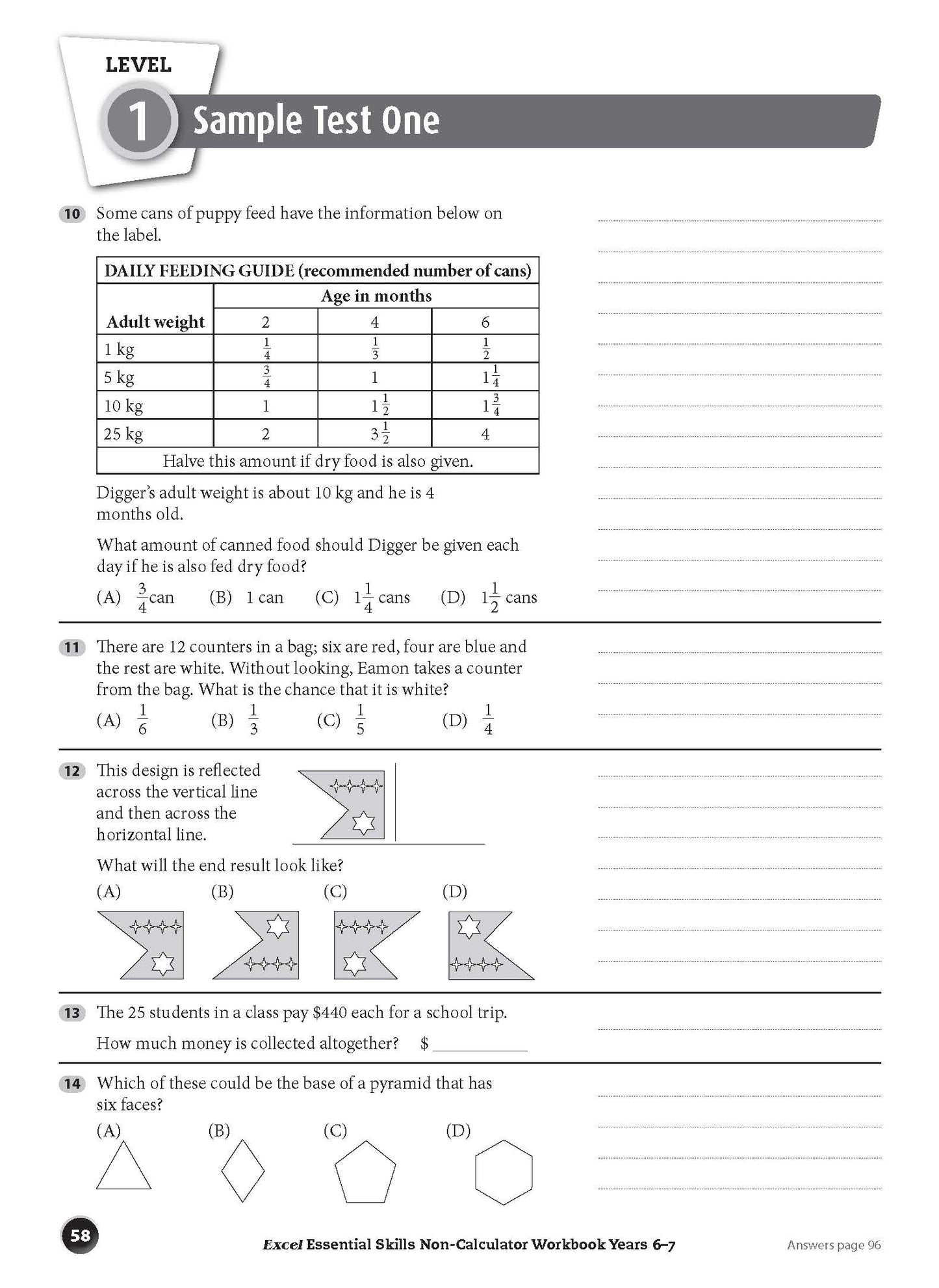 Excel Essential Skills - Non-Calculator Workbook Years 6-7