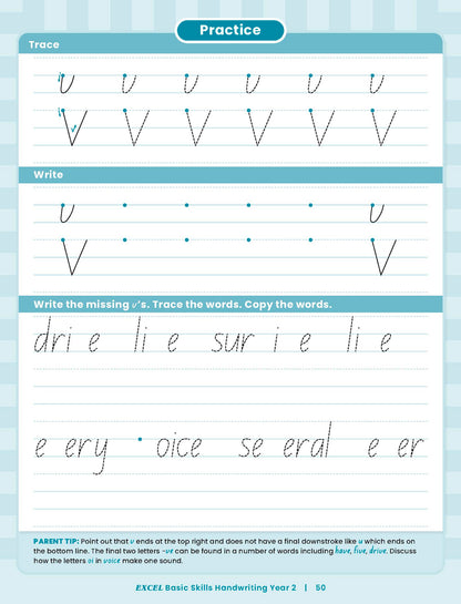 Excel Basic Skills - Handwriting Year 2
