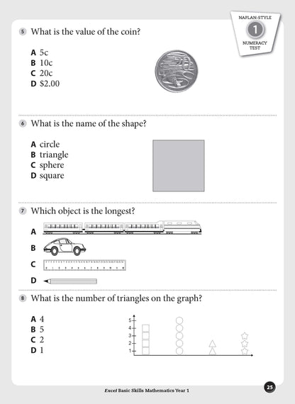 Excel Basic Skills - Mathematics Year 1