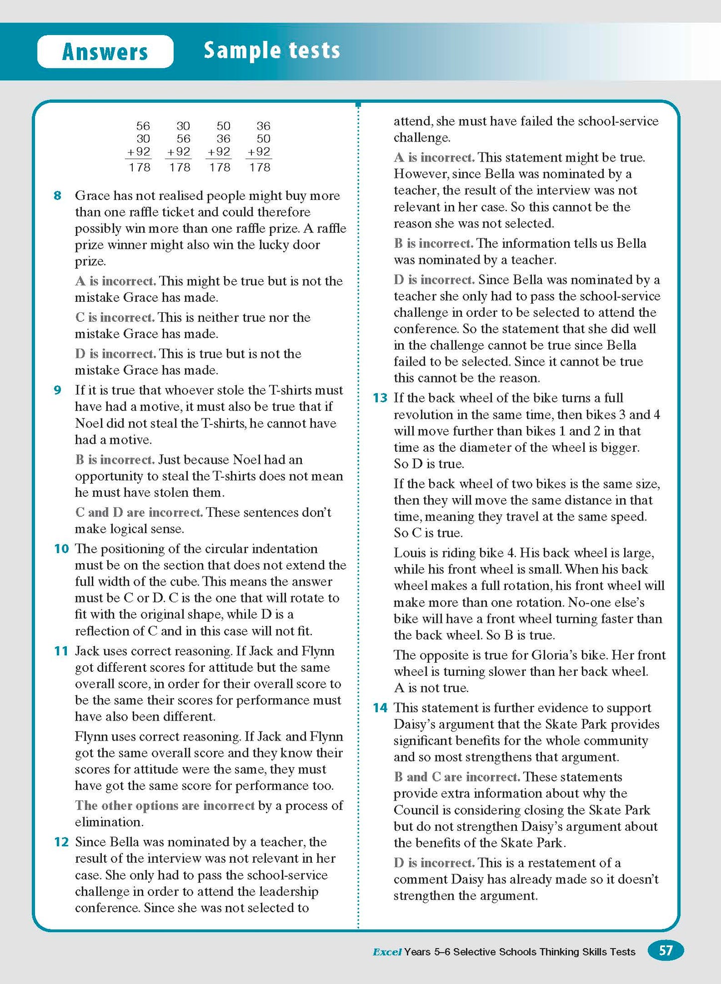 Excel Selective Schools and Scholarship Thinking Skills Tests Years 5-6