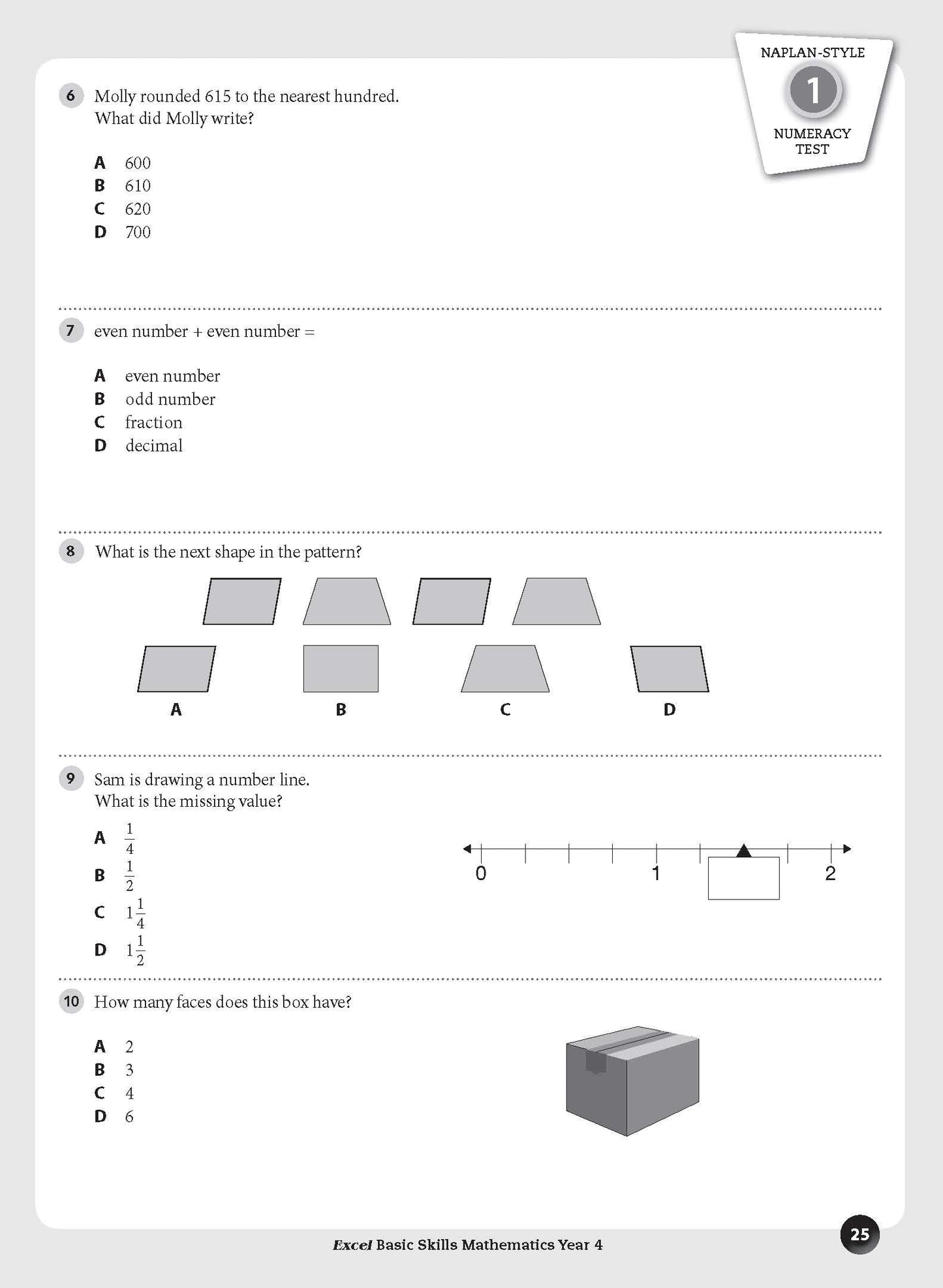 Excel Basic Skills - Mathematics Year 4