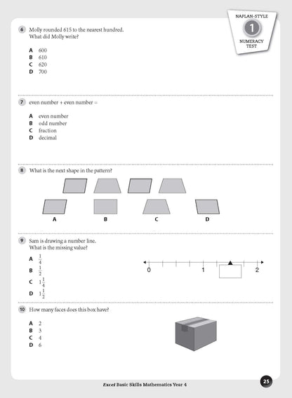 Excel Basic Skills - Mathematics Year 4