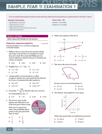 Excel HSC Year 11 Standard Mathematics Study Guide