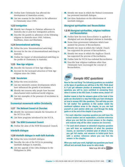 Excel HSC Year 12 Studies of Religion I and II Study Guide
