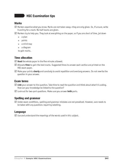 Excel HSC Year 12 Hospitality Study Guide