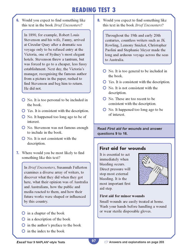Excel Year 9 NAPLAN*-style Tests