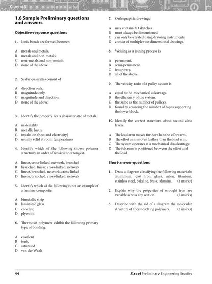 Excel HSC Year 11 Engineering Studies