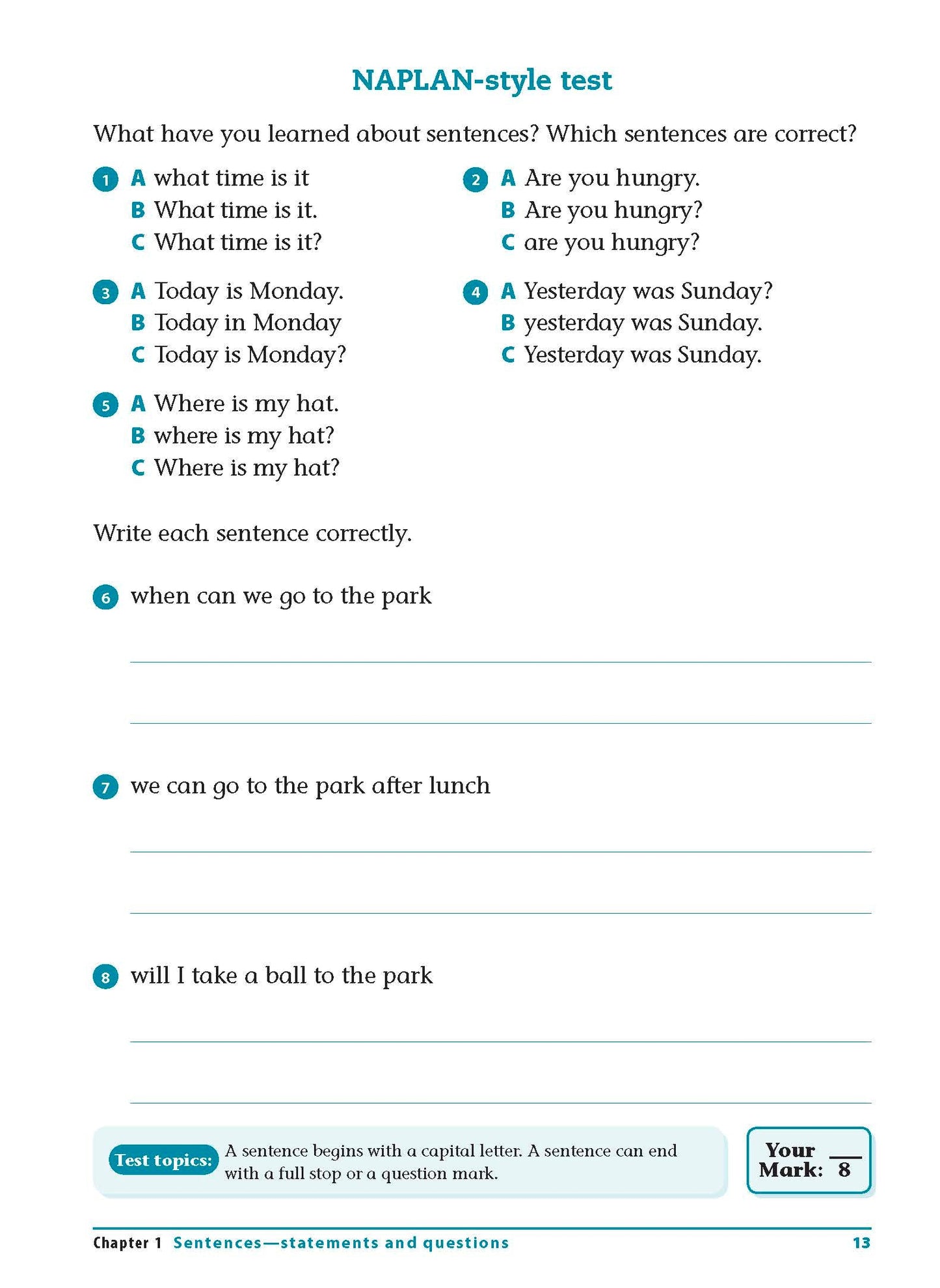 Excel Advanced Skills - Writing Workbook Year 1