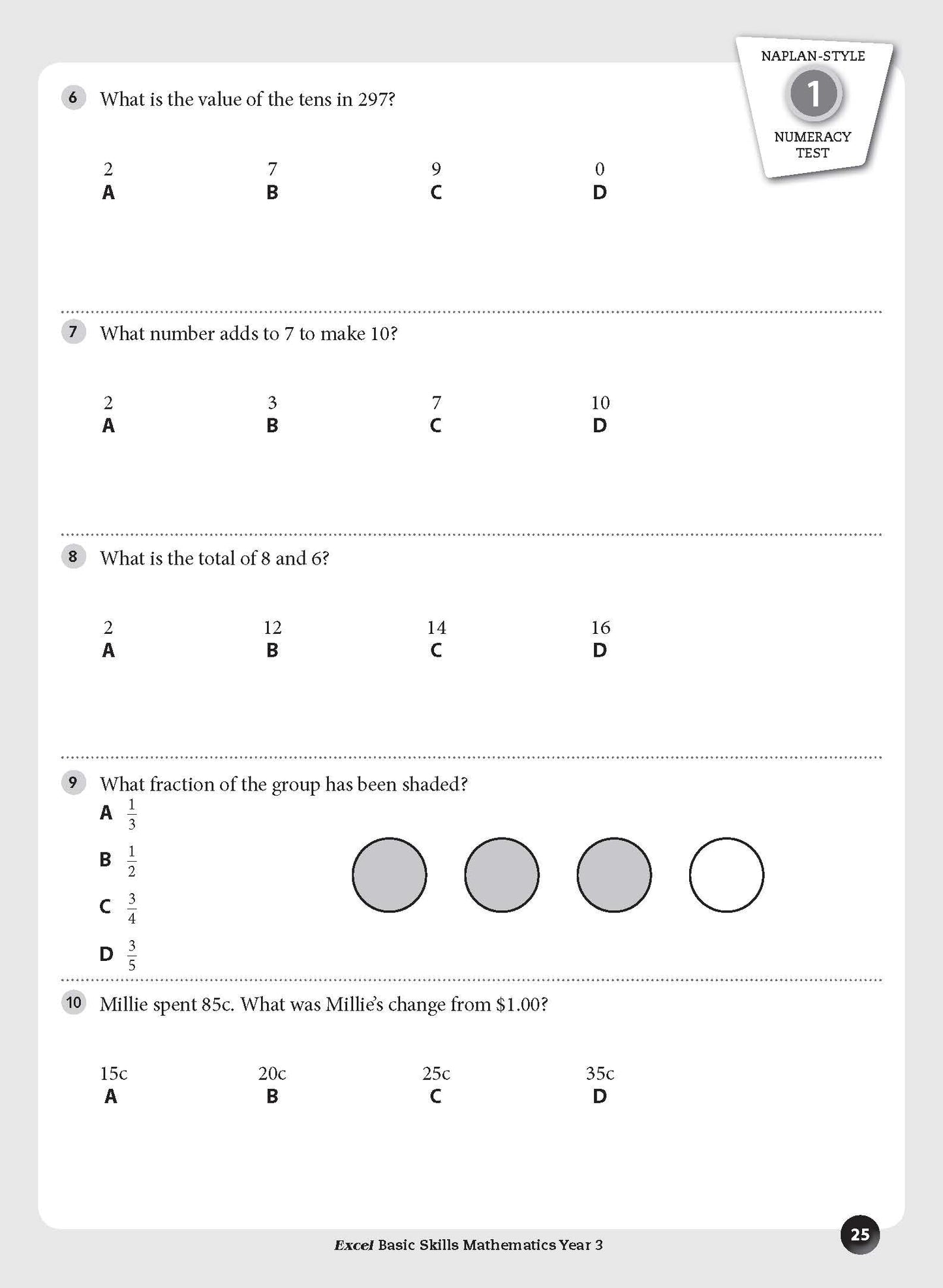 Excel Basic Skills - Mathematics Year 3