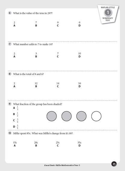 Excel Basic Skills - Mathematics Year 3