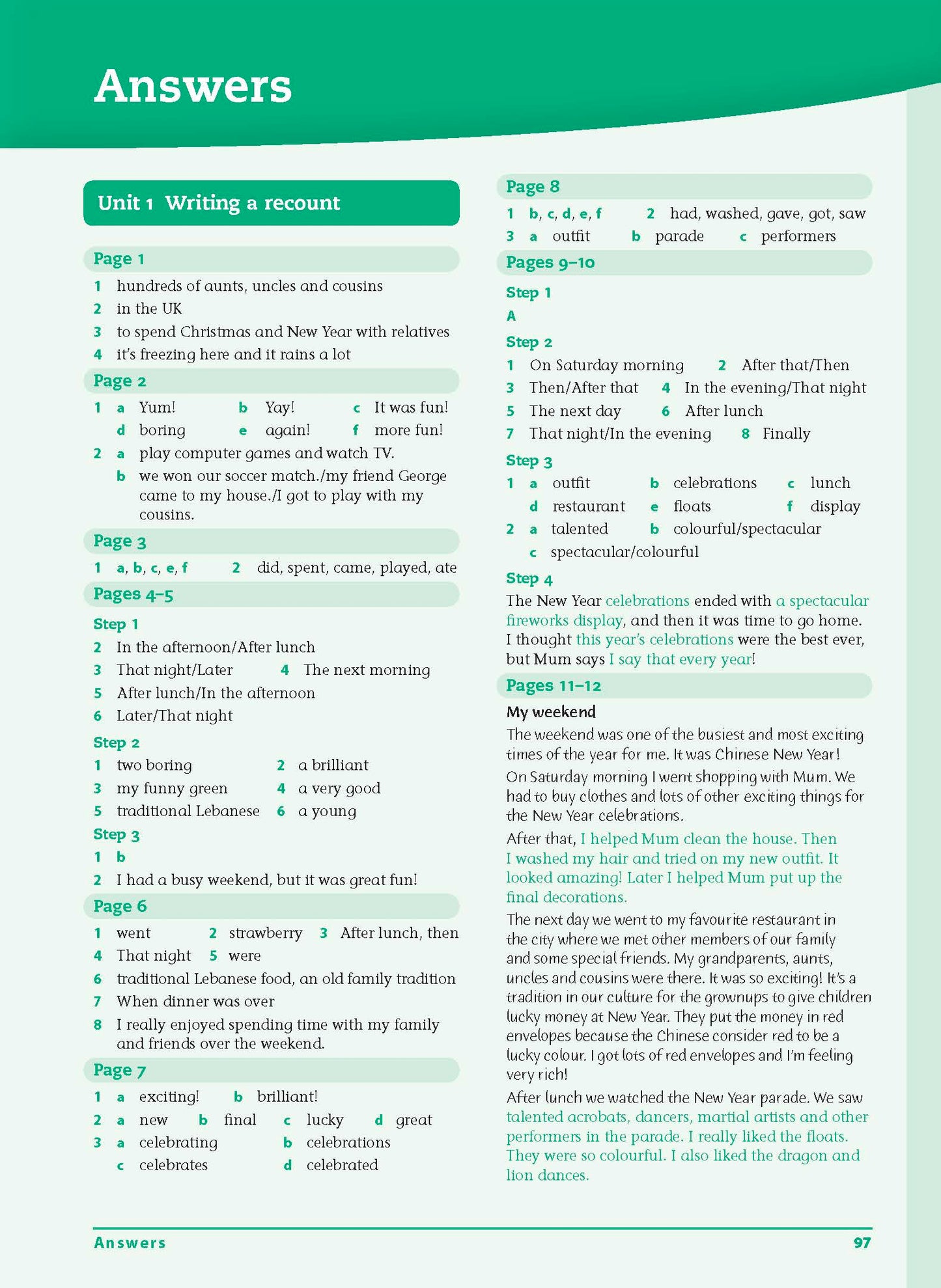Excel Advanced Skills - Writing Workbook Year 4