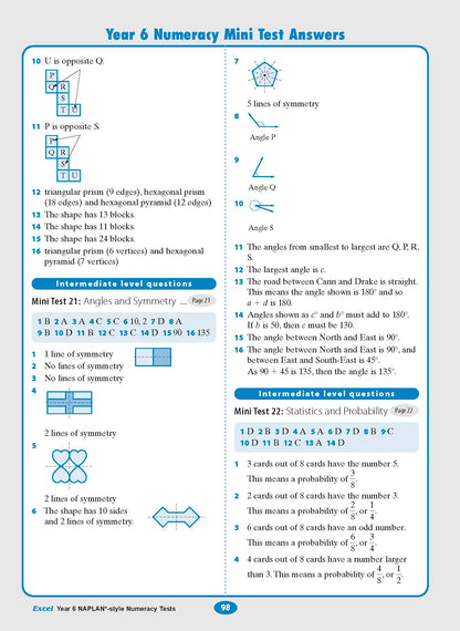 Excel Year 6 NAPLAN*-style Numeracy Tests