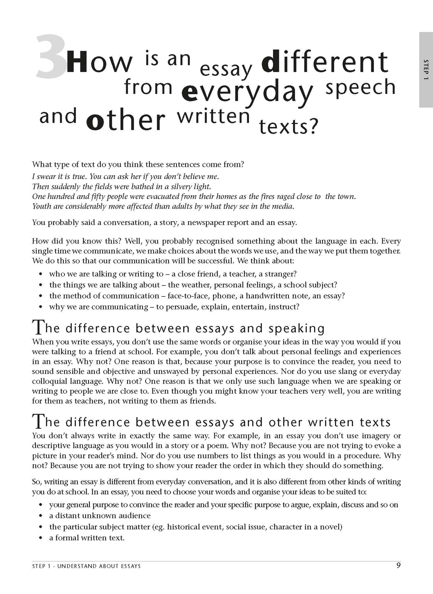 Excel Essential Skills - Essay Writing Step-by-Step Years 7-10