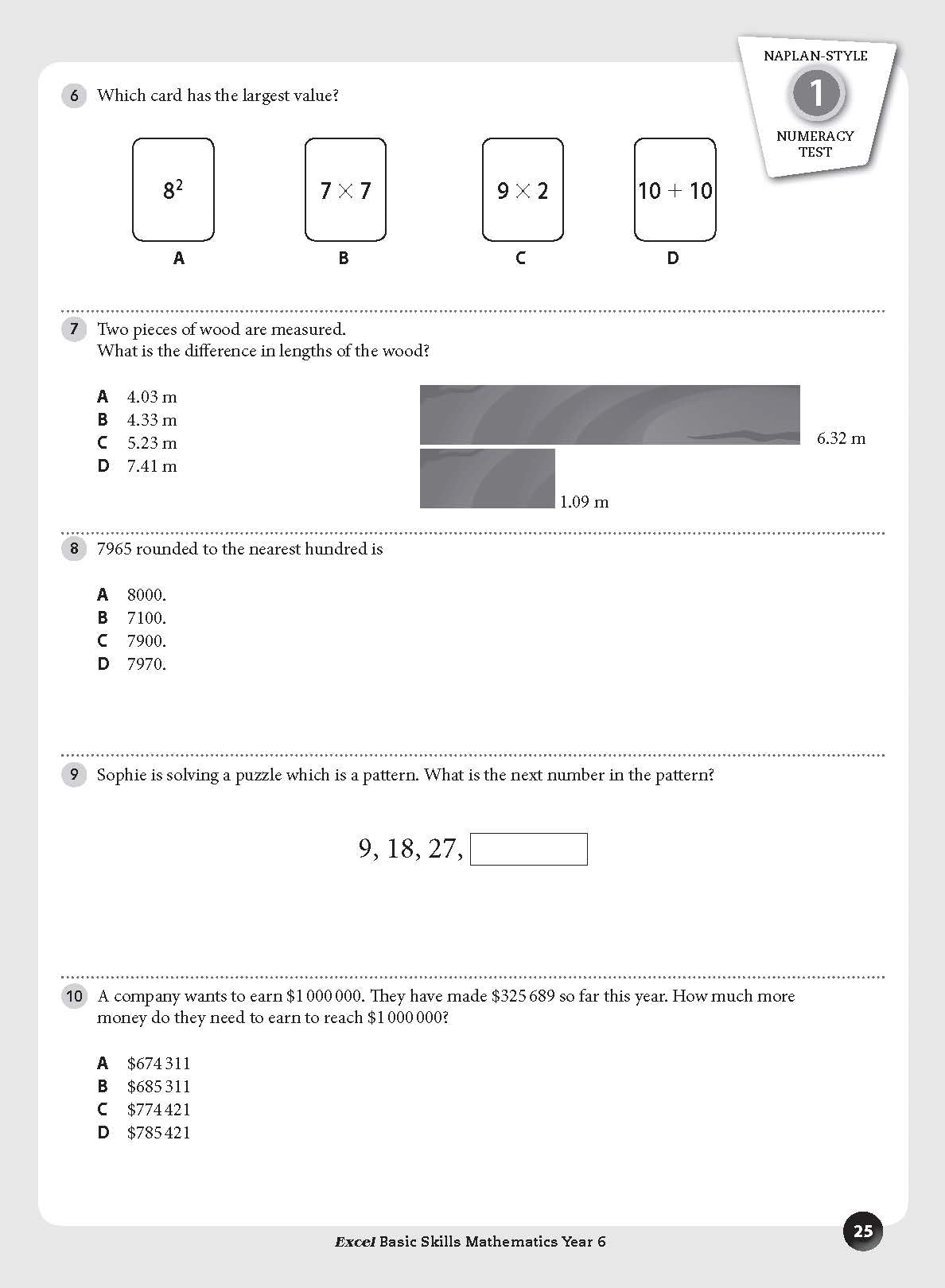 Excel Basic Skills - Mathematics Year 6