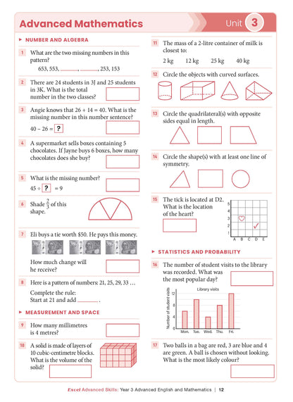 Excel Advanced Skills - Advanced English and Mathematics Year 3