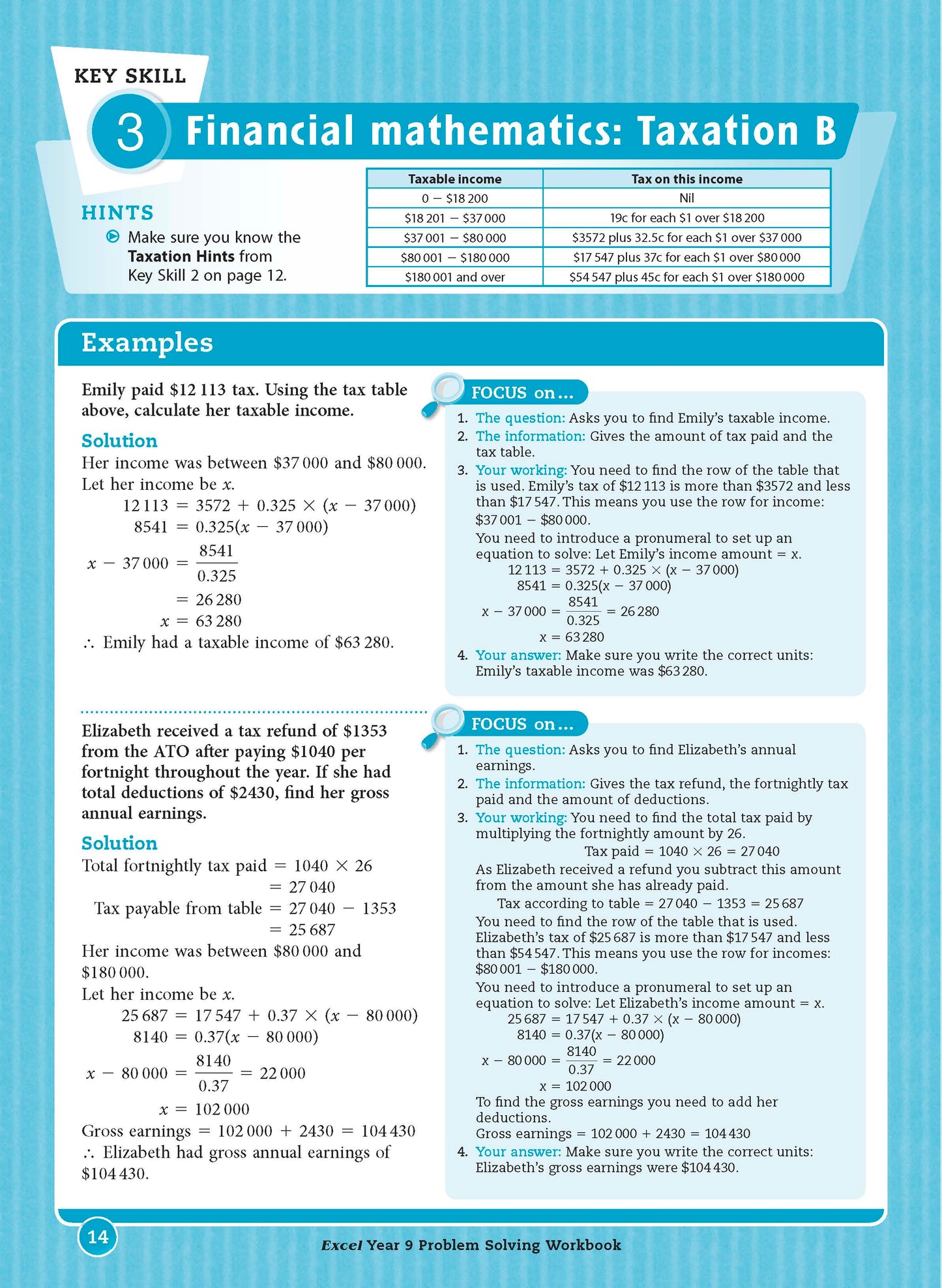 Excel Essential Skills - Problem Solving Workbook Year 9