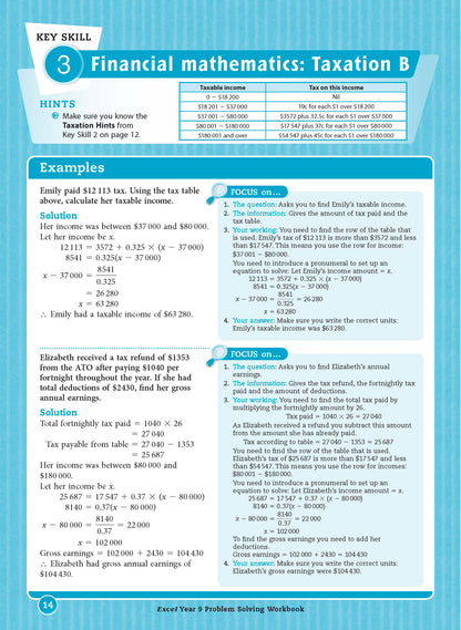 Excel Essential Skills - Problem Solving Workbook Year 9