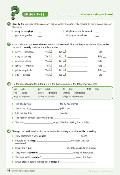 Excel Handbooks - Primary Spelling Years 3-6