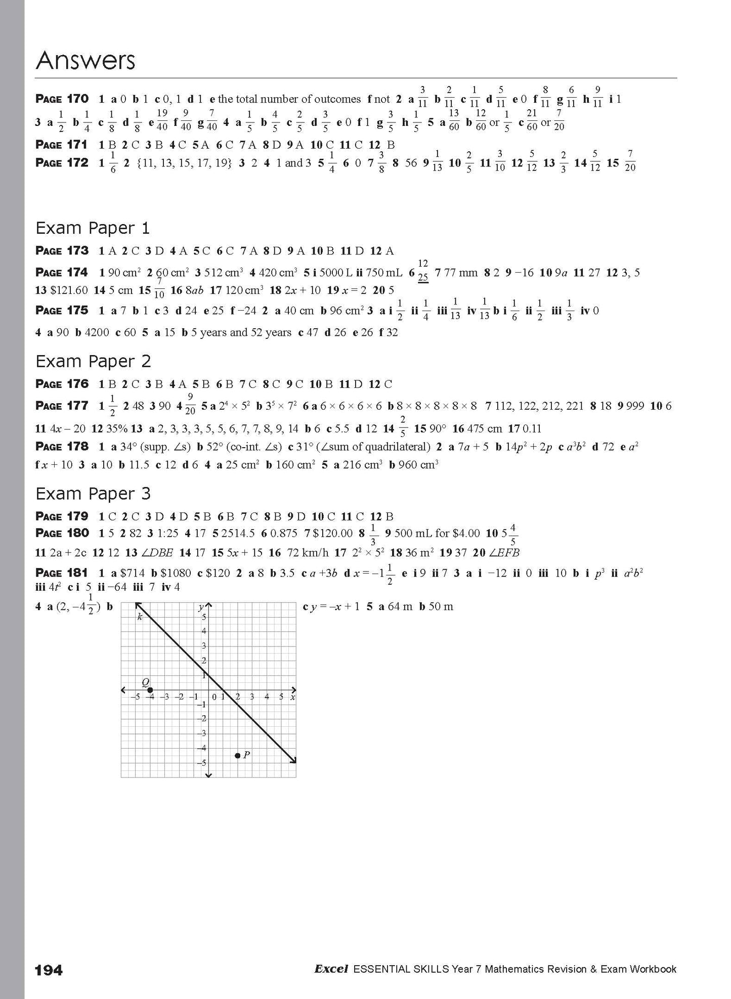 Excel Essential Skills - Mathematics Revision & Exam Workbook Year 7 NE