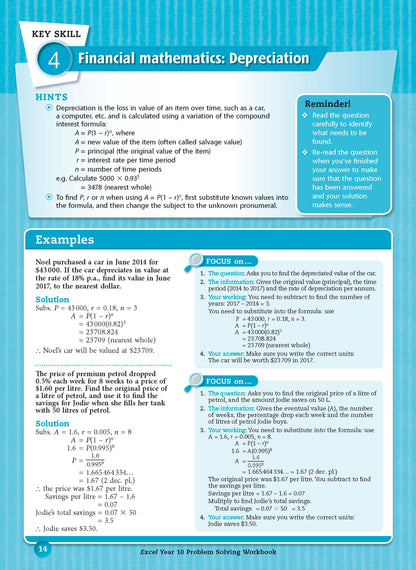 Excel Essential Skills - Problem Solving Workbook Year 10