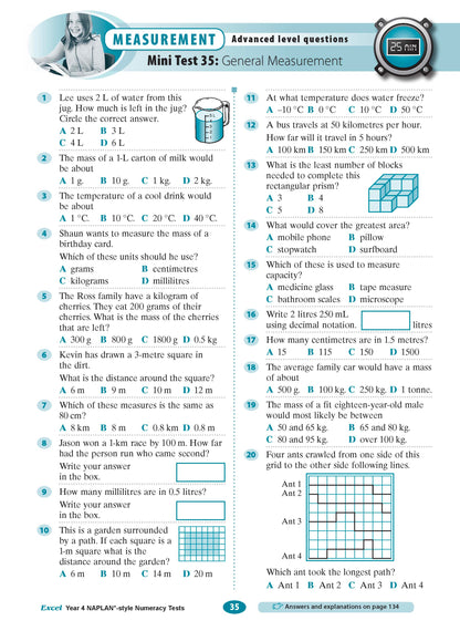 Excel Year 4 NAPLAN*-style Numeracy Tests