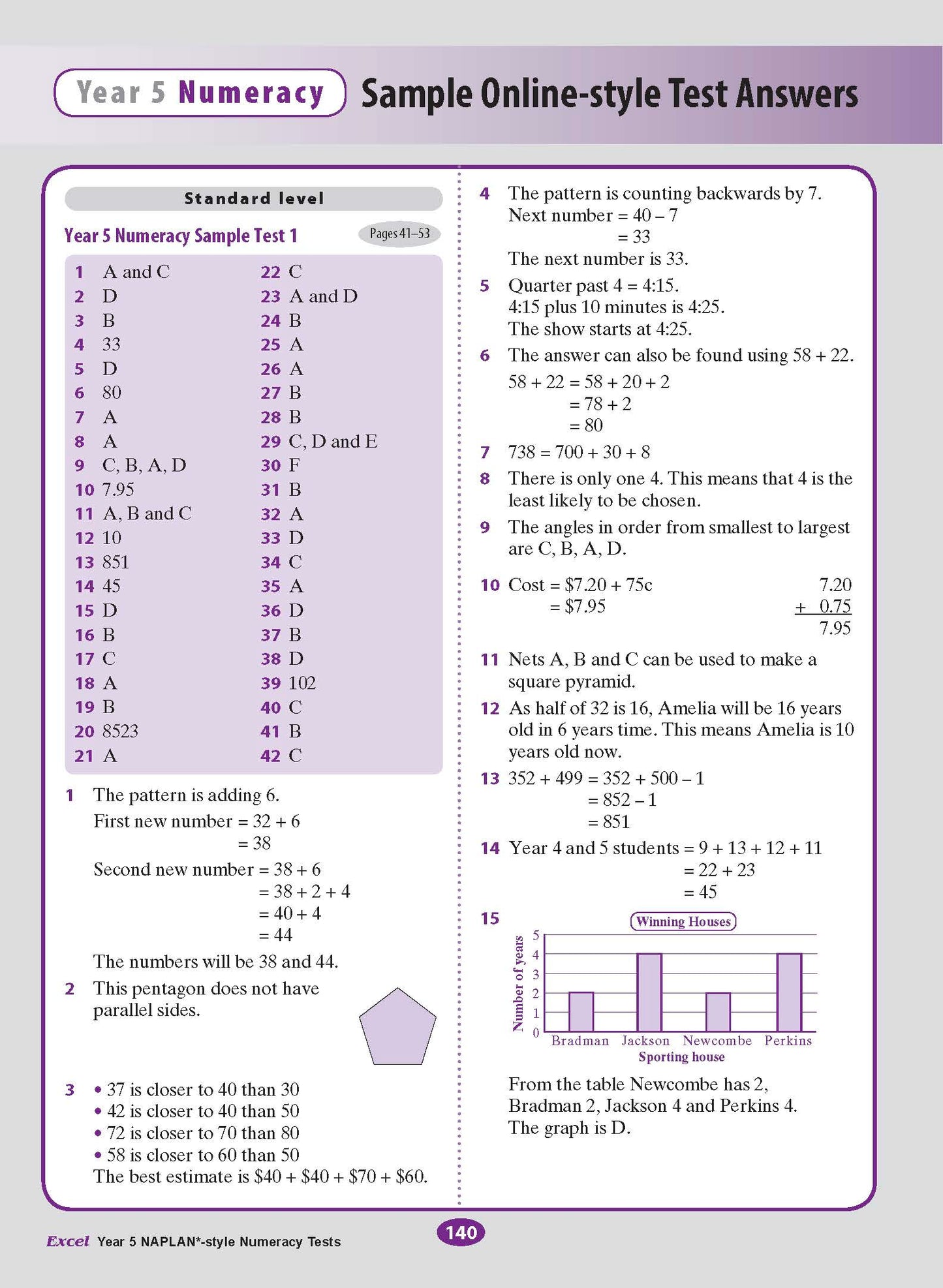 Excel Year 5 NAPLAN*-style Numeracy Tests