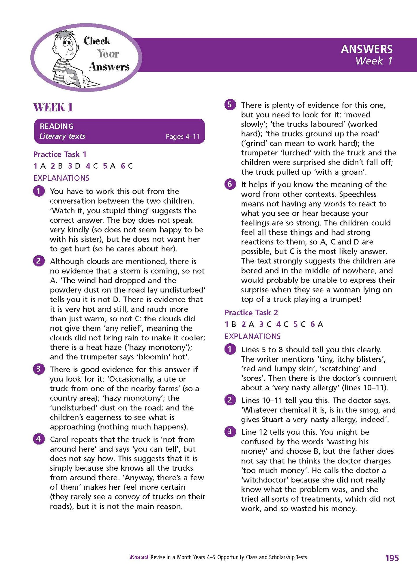 Excel Opportunity Class and Scholarship Tests Years 4-5