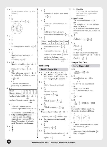 Excel Essential Skills - Calculator Workbook Years 6-7