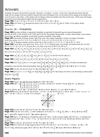 Excel Essential Skills - Mathematics Revision & Exam Workbook Year 8 NE