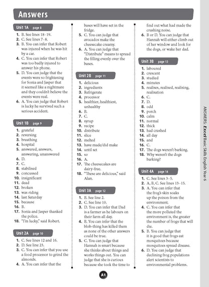 Excel Basic Skills - English Year 6