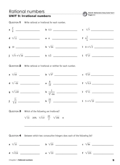 Excel Essential Skills - Mathematics Extension Revision and Exam Workbook Year 8