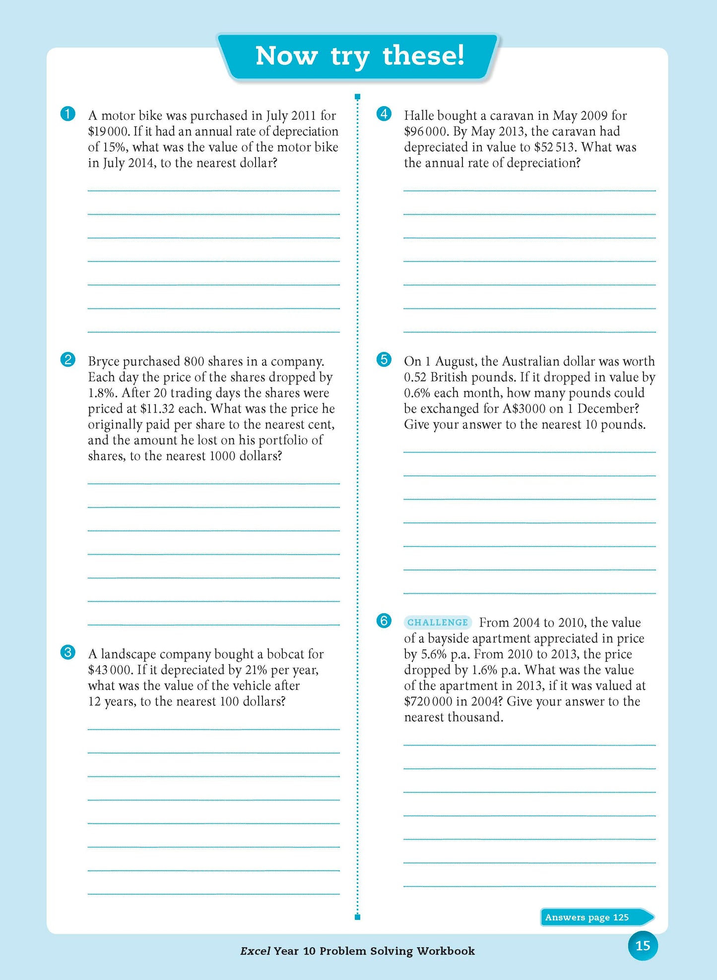 Excel Essential Skills - Problem Solving Workbook Year 10