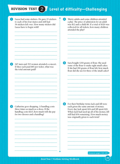 Excel Essential Skills - Problem Solving Workbook Year 7