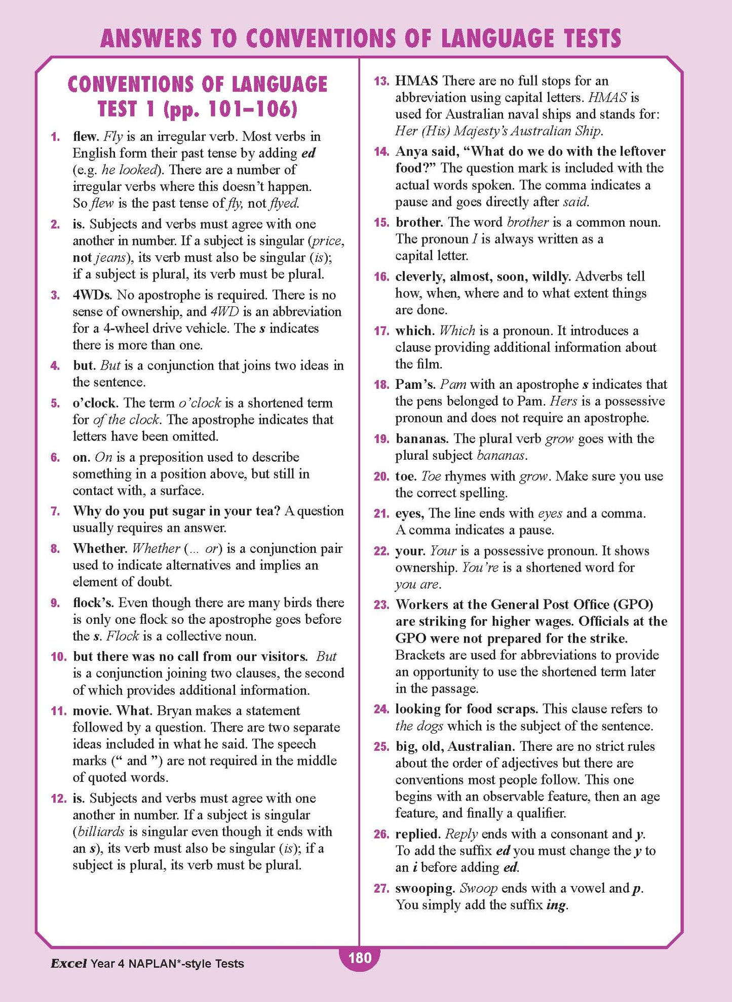 Excel Year 4 NAPLAN*-style Tests