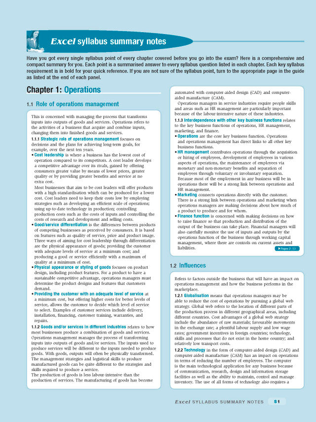 Excel HSC Year 12 Business Studies Study Guide