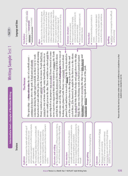 Excel Revise in a Month Year 7 NAPLAN*-style Writing Tests